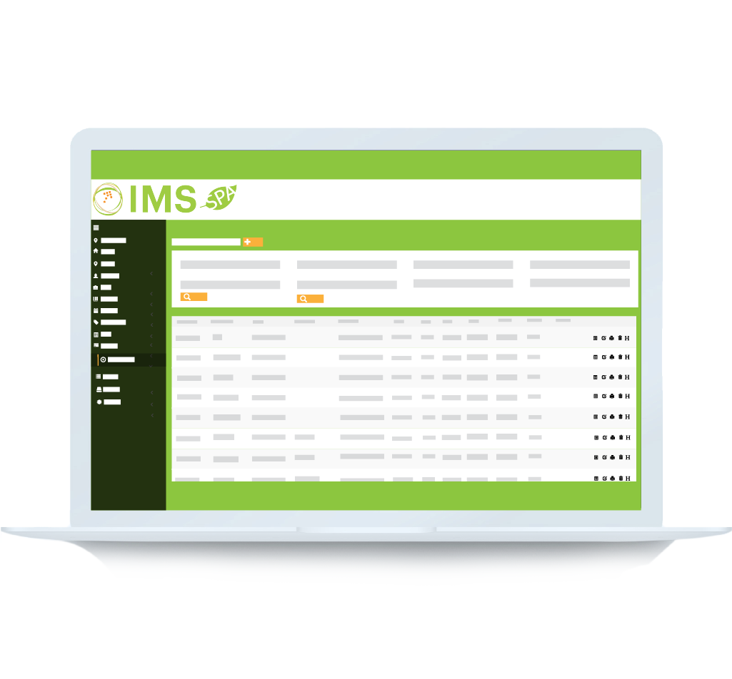 IMS Spa solutions - Prepaid view